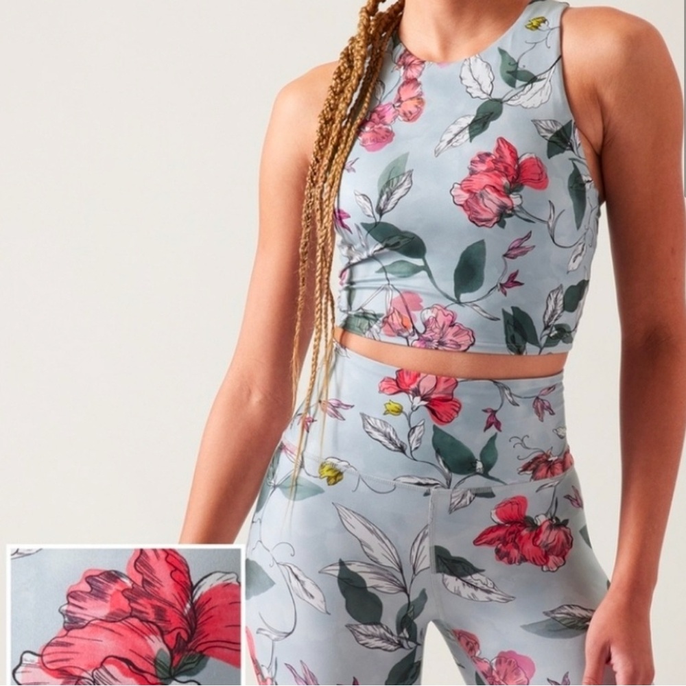 ATHLETA CONSCIOUS CROP PRINTED D-DD+ NWT